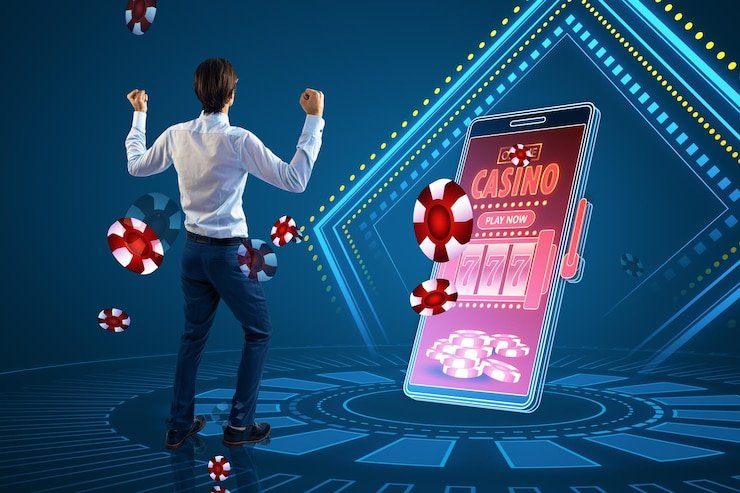 Antarmuka Permainan Nomor 3D di bandot menampilkan pemilihan angka dan jadwal pengundian